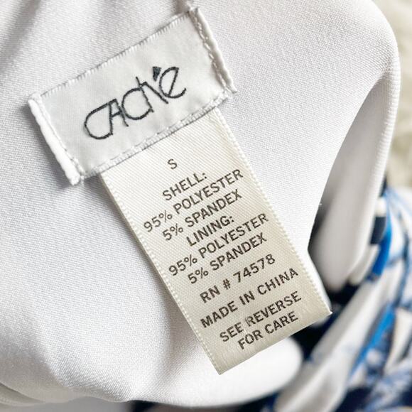 Cache Women's Bold Metallic Nautical Design Seashell Dress in Blue Size Small - Picture 3 of 4